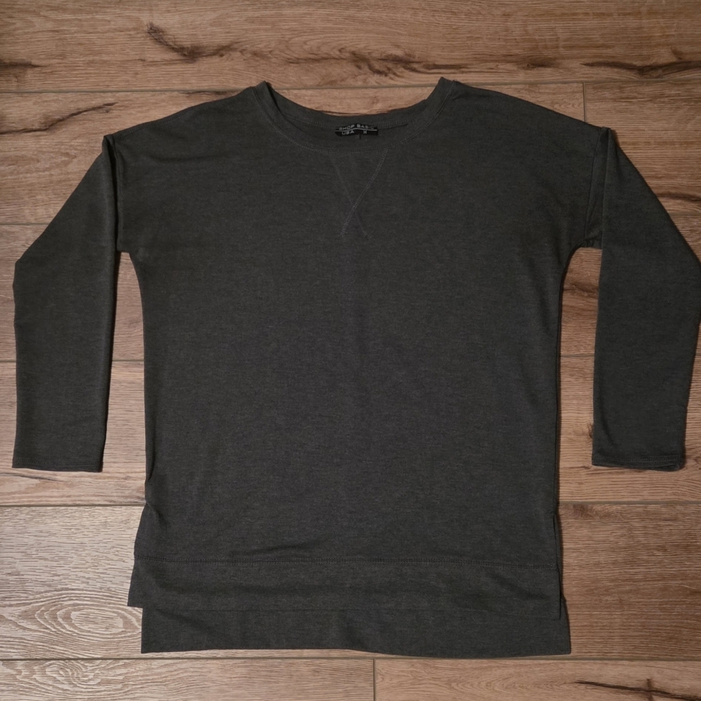 Women's Charcoal Long Sleeve Top
